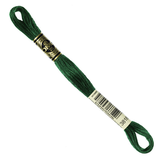 DMC Embroidery Floss - Ultra Very Dark Emerald Green 3818 image 1