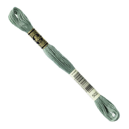 DMC Embroidery Floss - Blue Green 502 image 1