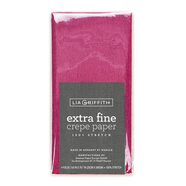 Lia Griffith Crepe Paper Extra Fine - Raspberry image 0