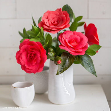 Lia Griffith Crepe Paper Double Sided - Strawberry/Tulip Pink + Flamingo/Peony Pink image 4