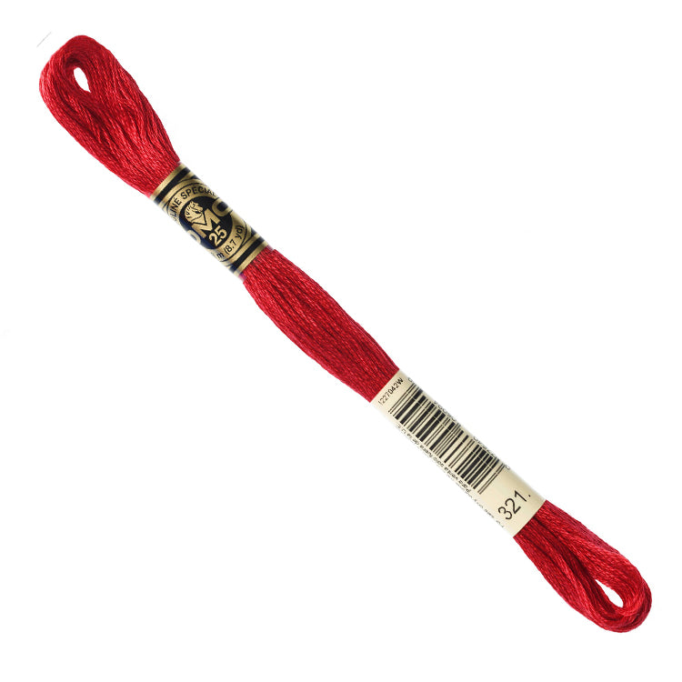 DMC Embroidery Floss - Christmas Red 321 image 1