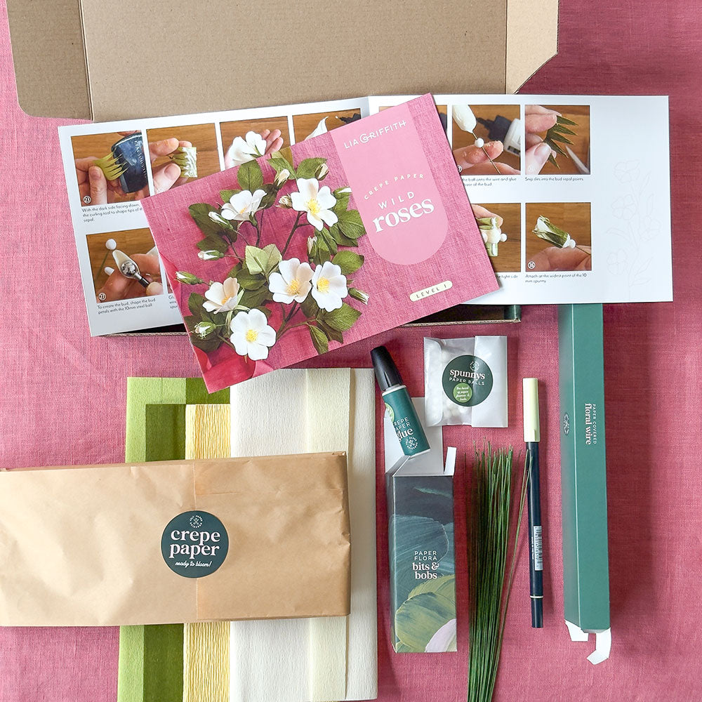 Wild Roses Crepe Paper Flower Kit image 3