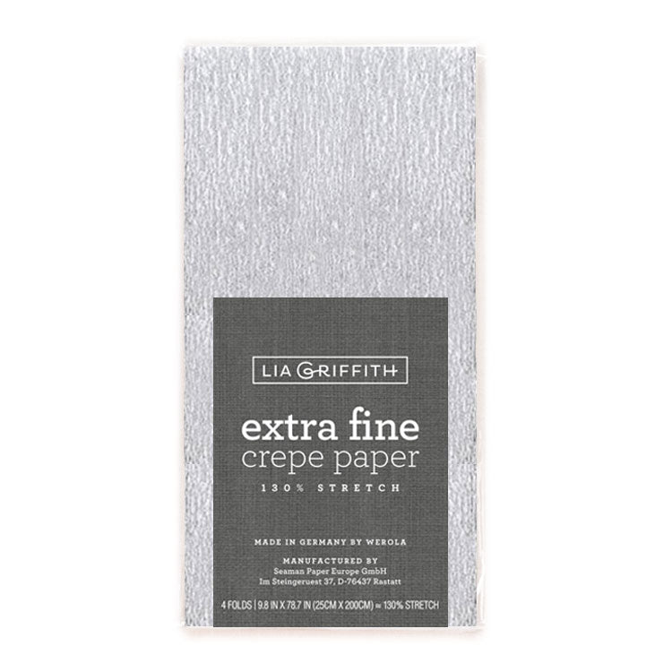 Lia Griffith Crepe Paper Extra Fine - Metallic Silver image 0