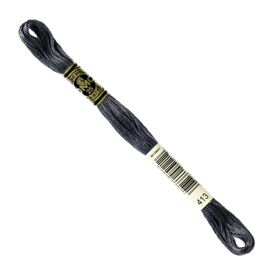 DMC Embroidery Floss - Dark Pewter Grey 413 image 1