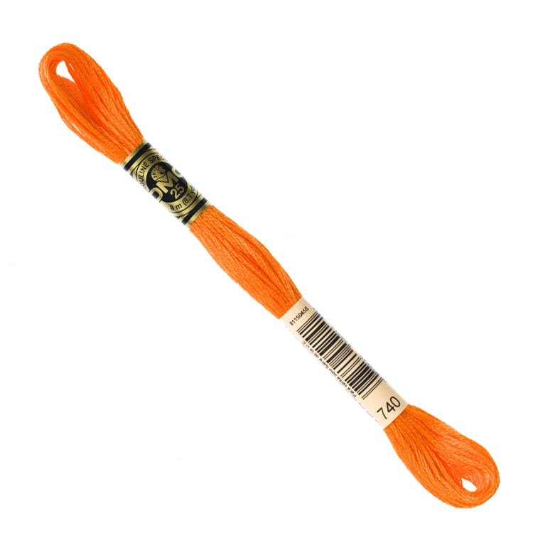 DMC Embroidery Floss - Tangerine 740 image 1