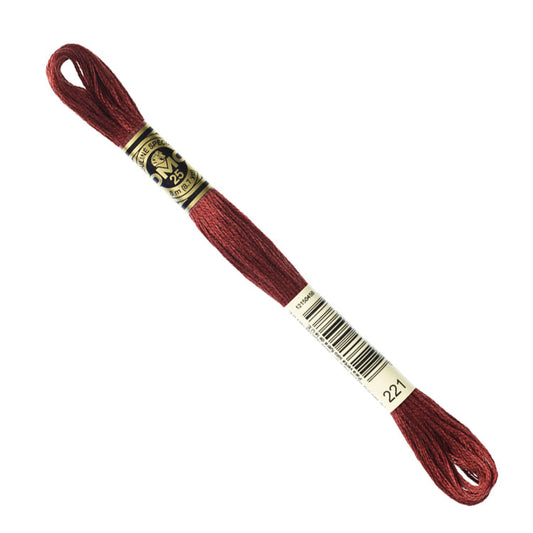 DMC Embroidery Floss - Very Dark Shell Pink 221 image 1