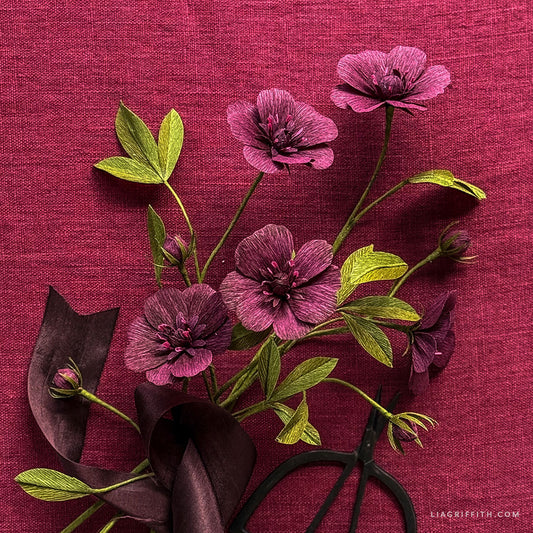 Double-Sided Crepe Paper - Sangria & Aubergine
