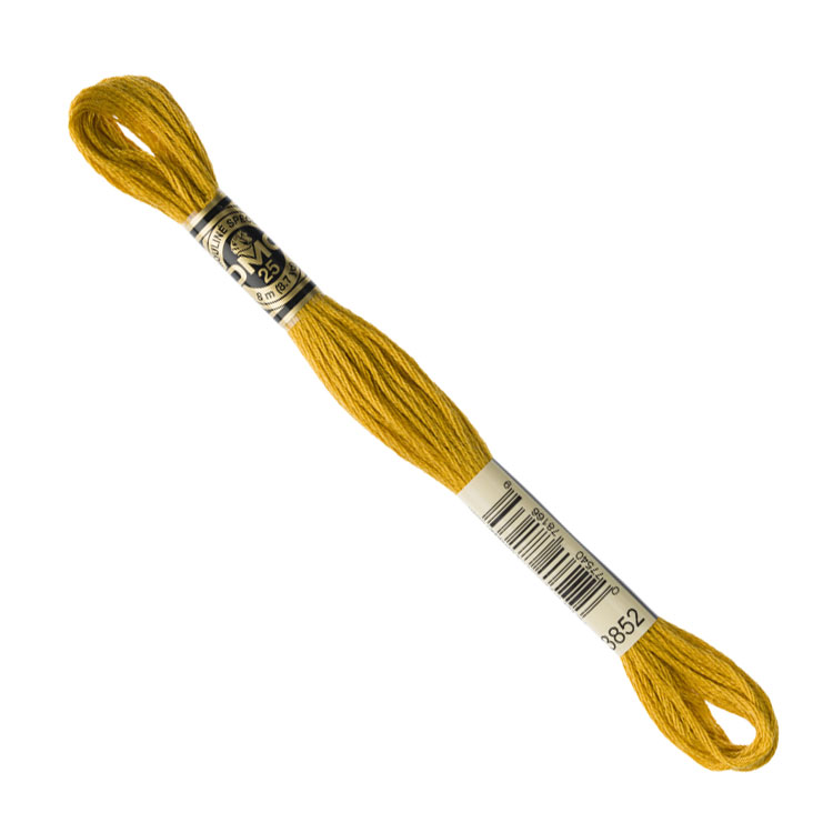 DMC Embroidery Floss - Very Dark Straw 3852 image 1