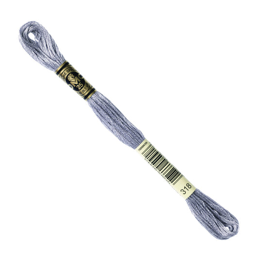 DMC Embroidery Floss - Light Steel Grey 318 image 1