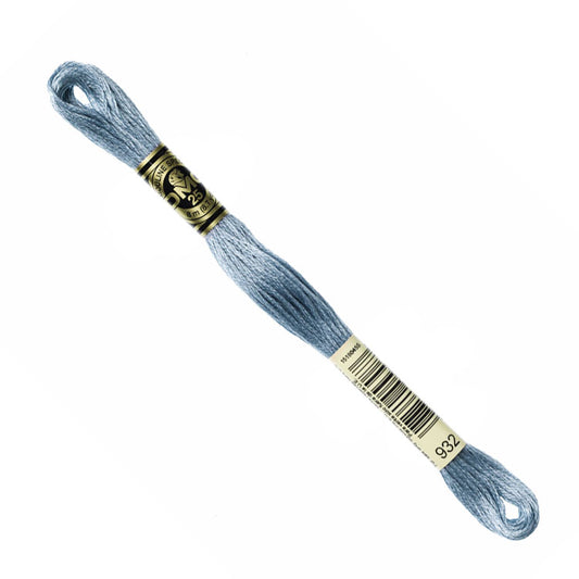 DMC Embroidery Floss - Light Antique Blue 932 image 1
