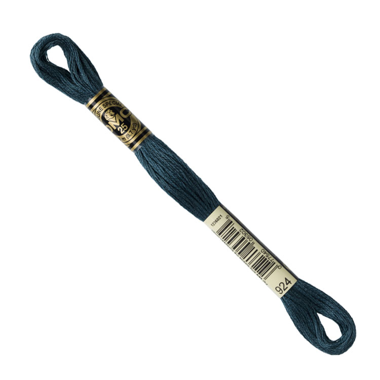 DMC Embroidery Floss - Very Dark Gray Green 924 image 1