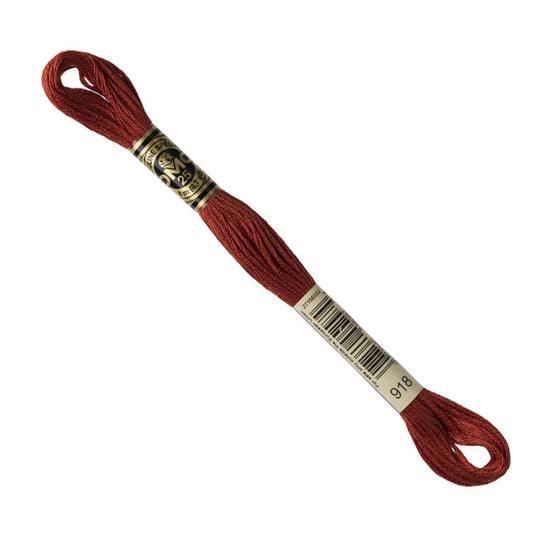 DMC Embroidery Floss - Dark Red Copper 918 image 1