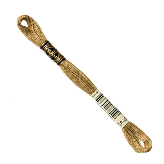 DMC Embroidery Floss - Dark Yellow Beige 3045 image 1