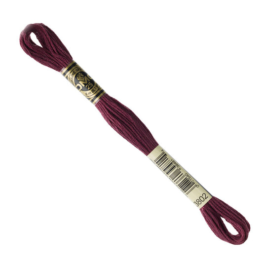 DMC Embroidery Floss - Very Dark Antique Mauve 3802 image 1