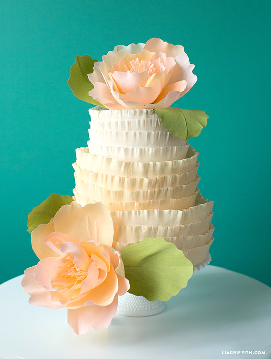 Lia Griffith Crepe Paper Double Sided - Blush/Chiffon + Peach/Petal image 5