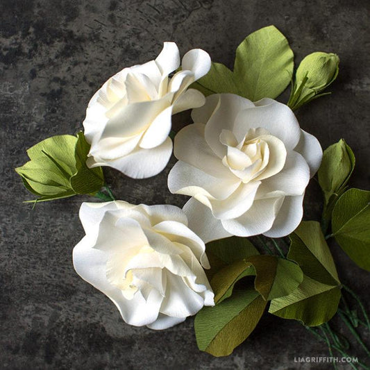 Lia Griffith Crepe Paper Double Sided - White/Vanilla + Vanilla/Chiffon image 4