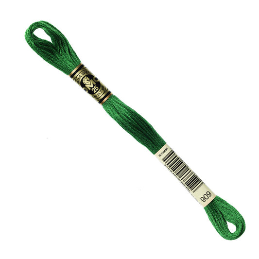 DMC Embroidery Floss - Very Dark Emerald Green 909 image 1