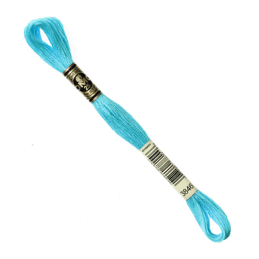 DMC Embroidery Floss - Light Bright Turquoise 3846 image 1