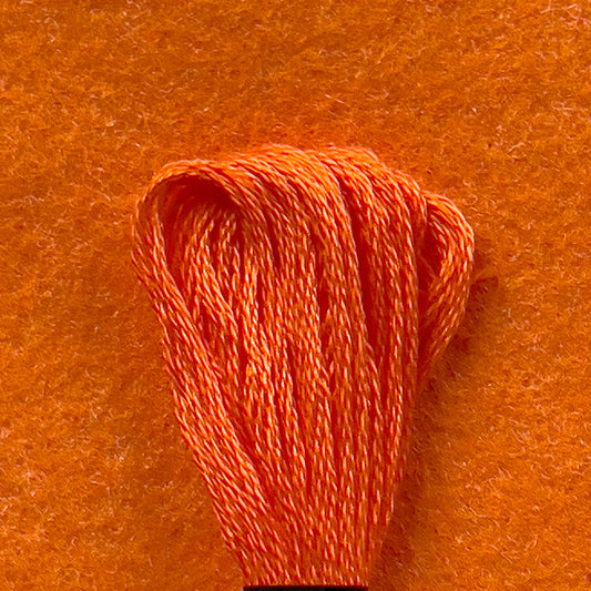 DMC Embroidery Floss - Bright Orange 608 image 0