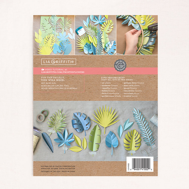 Frosted Paper Tropical Leaves - Craft Kit image 2