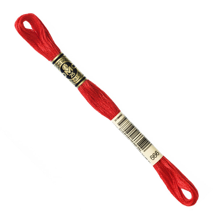 DMC Embroidery Floss - Bright Christmas Red 666 image 1