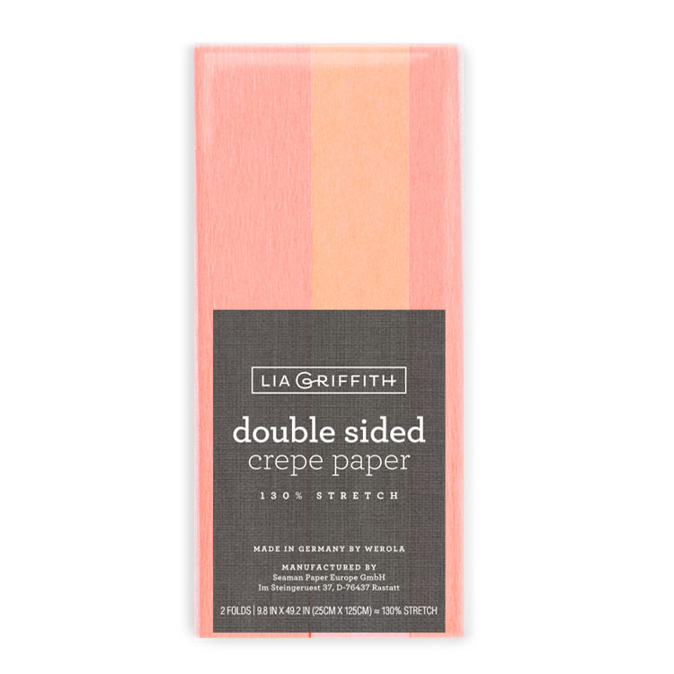 Lia Griffith Double Sided Crepe Paper - Honeysuckle/Coral image 0