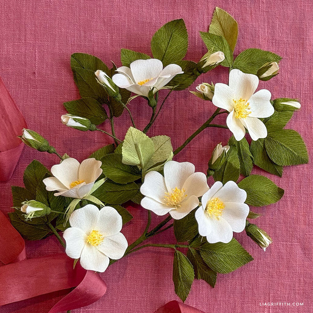 Wild Roses Crepe Paper Flower Kit image 4
