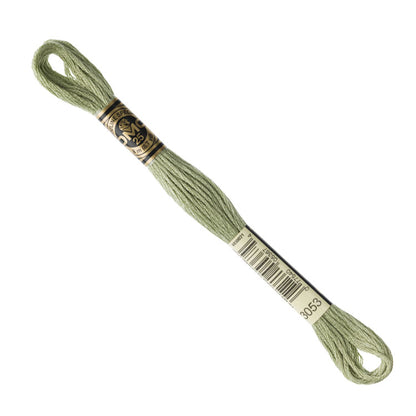 DMC Embroidery Floss - Green Gray 3053 image 1