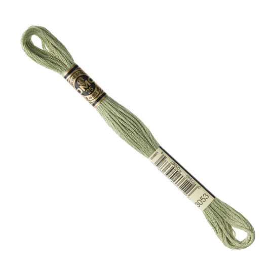 DMC Embroidery Floss - Green Gray 3053 image 1