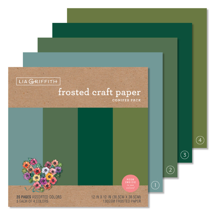 Lia Griffith Frosted Paper - Conifer Pack image 0