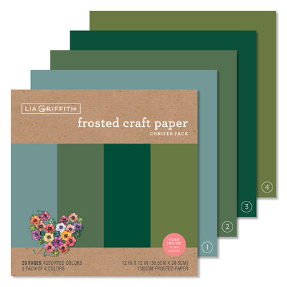 Lia Griffith Frosted Paper - Conifer Pack image 0