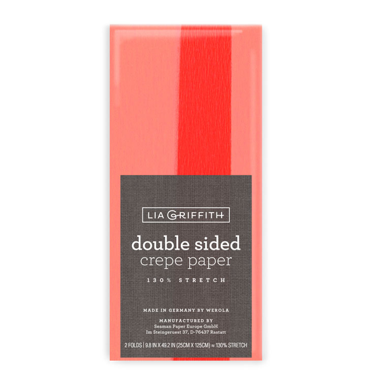 Lia Griffith Double Sided Crepe Paper - Flamingo & Peony Pink image 0