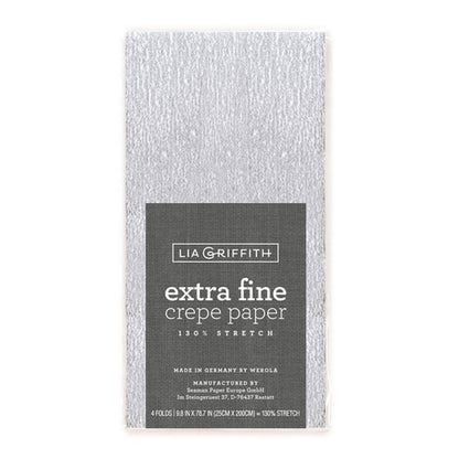 Lia Griffith Crepe Paper Extra Fine - Metallic Silver image 0