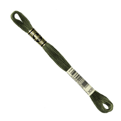DMC Embroidery Floss - Dark Green Gray 3051 image 1