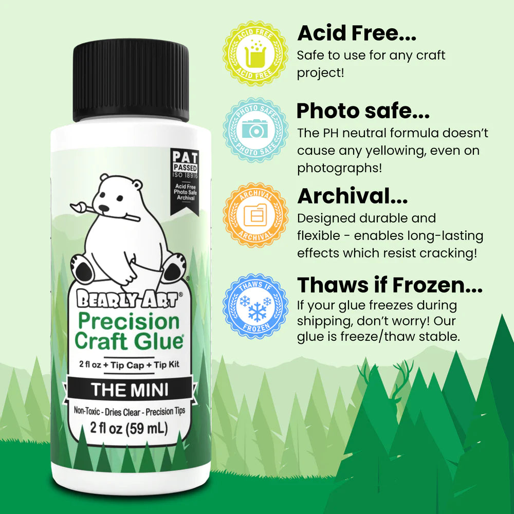 Bearly Art Precision Craft Glue  - 2 oz with tip attachment image 1