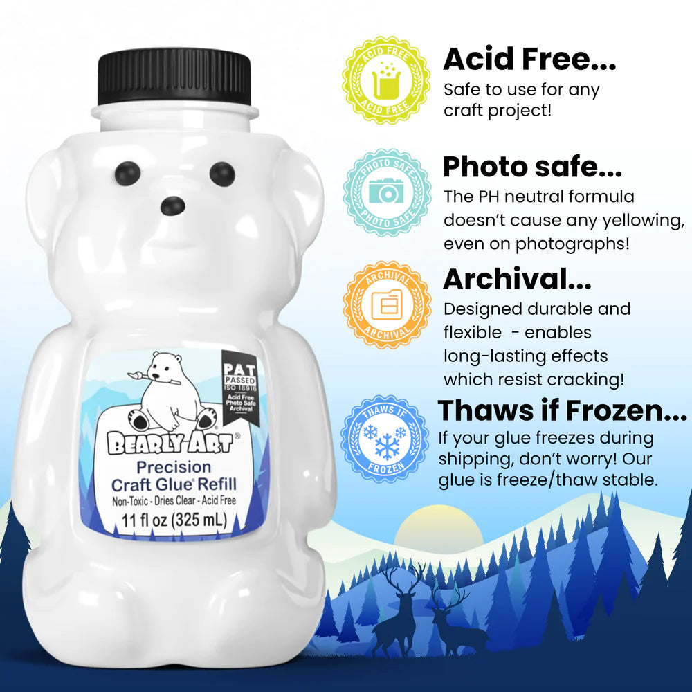 Bearly Art Precision Craft Glue- 11 oz Refill image 1