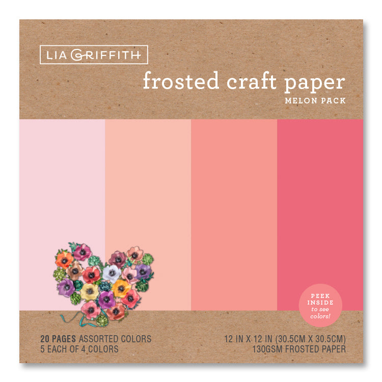 Lia Griffith Frosted Paper - Melon Pack image 2