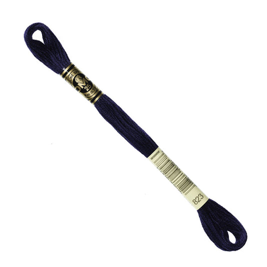 DMC Embroidery Floss - Dark Navy Blue 823 image 1