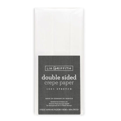 Lia Griffith Crepe Paper Double Sided - White/White image 0