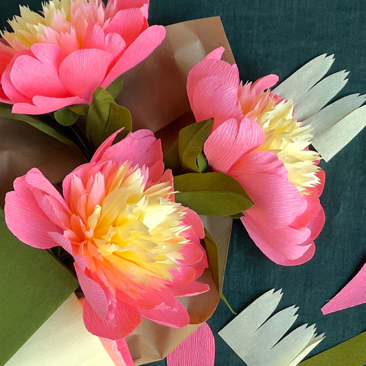 Heavy Crepe Paper - Pink Hibiscus