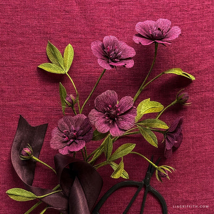 Double-Sided Crepe Paper - Sangria & Aubergine