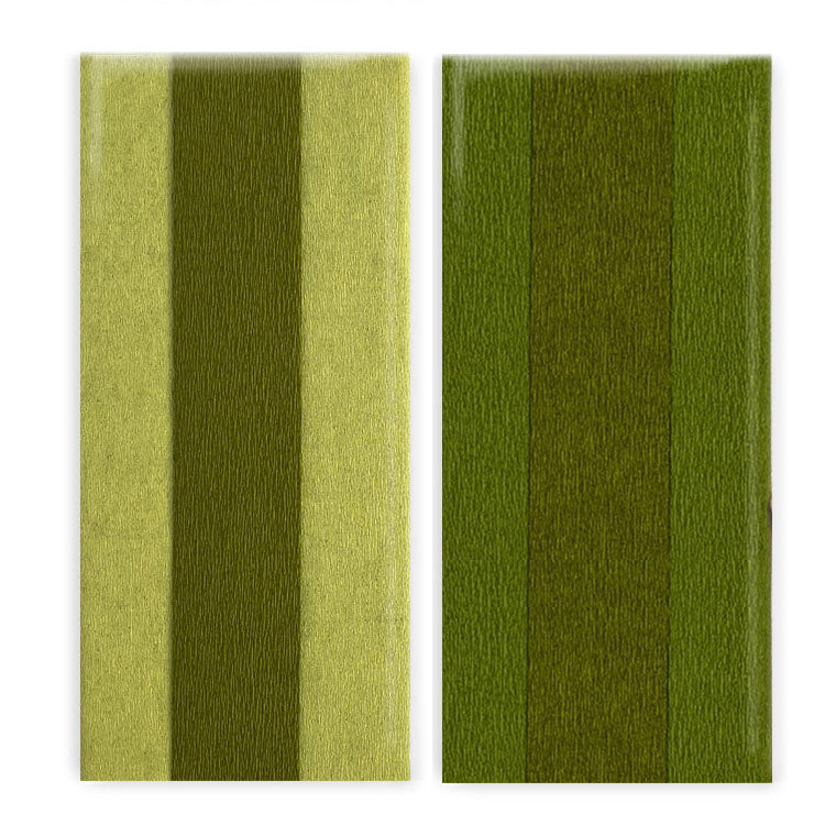 Double-Sided Crepe Paper - Green Tea/Cypress & Ferns/Moss