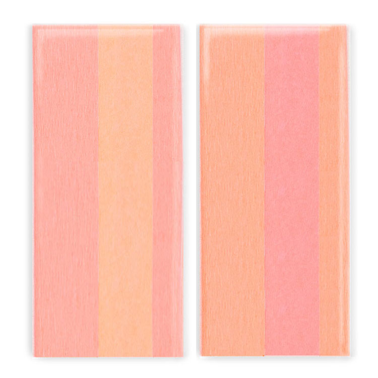 Double-Sided Crepe Paper - Honeysuckle/Coral & Apricot/Light Rose