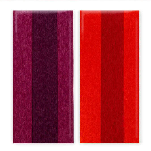 Double-Sided Crepe Paper - Sangria/Aubergine & Cherry/Raspberry