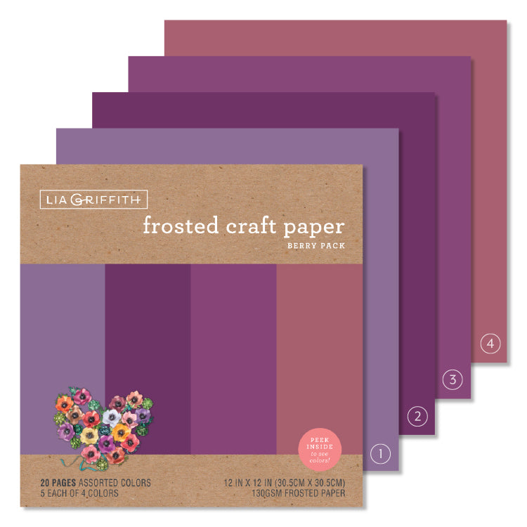 Lia Griffith Frosted Paper - Berry Pack image 0