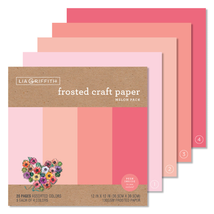 Lia Griffith Frosted Paper - Melon Pack image 0