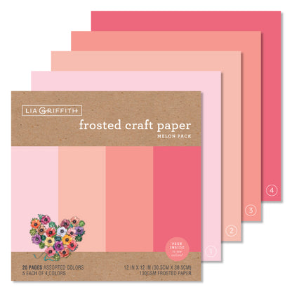 Lia Griffith Frosted Paper - Melon Pack image 0