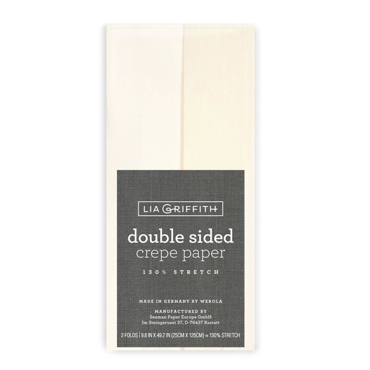 Lia Griffith Crepe Paper Double Sided - White/Vanilla image 0