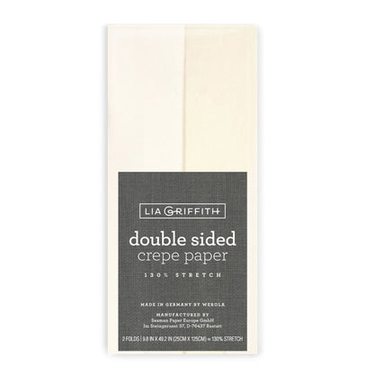 Lia Griffith Crepe Paper Double Sided - White/Vanilla image 0