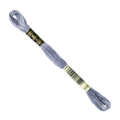 DMC Embroidery Floss - Light Steel Grey 318 image 1